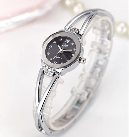 montre à quartz décontractée femmes maille en acier inoxydable Relogio Feminino