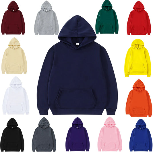 Nouvelle mode hommes sweats à capuche femmes pull printemps automne sweat à capuche décontracté sweats à capuche de couleur unie surdimensionné noir sweat F
