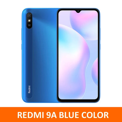 Original Xiaomi Redmi 9A/10A micrologiciel mondial  4GB + 64GB/128GB débloqué Xiaomi téléphone intelligent étui gratuit Film de verre cellulaire