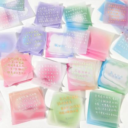 post it, document aléatoire, 7.6x7.6cm, 50 feuilles par pièce