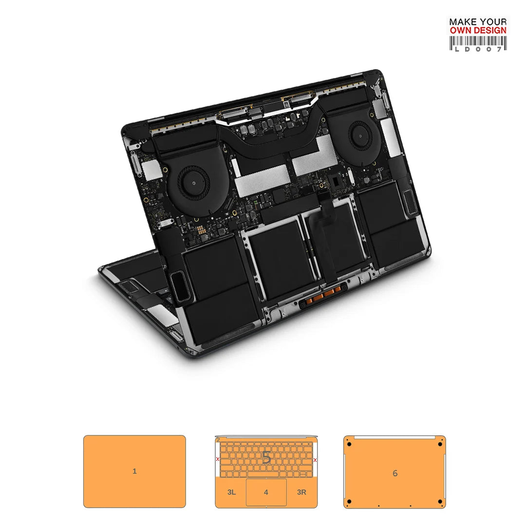 autocollant de peau coloré pour Macbook Pro