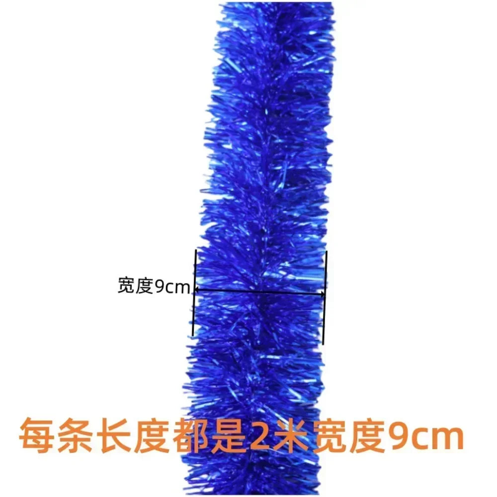 Guirxiété brillante de guirlandes de Noël, ornements de guirxiété de confrontation, fournitures de fête d'arbre de Noël, décoration intérieure et extérieure, 5 mètres