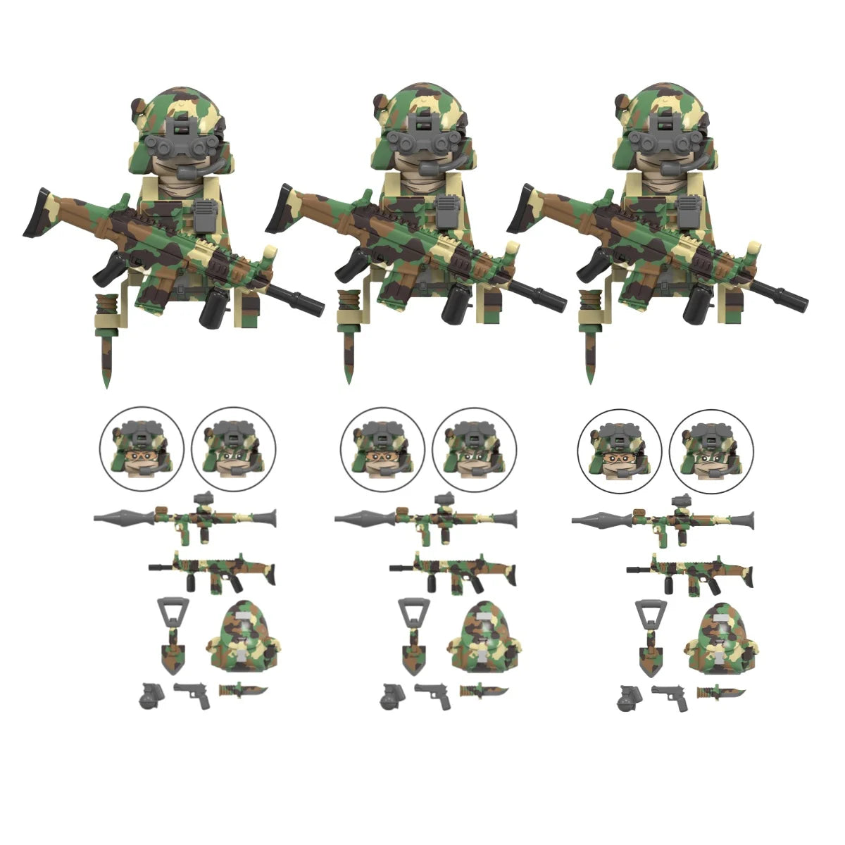 WM6147 le Service aérien spécial Delta militaire Alpha KSK neige léopard Commando marine sceaux forces d'enfants sauvages modèle bloc brique jouet