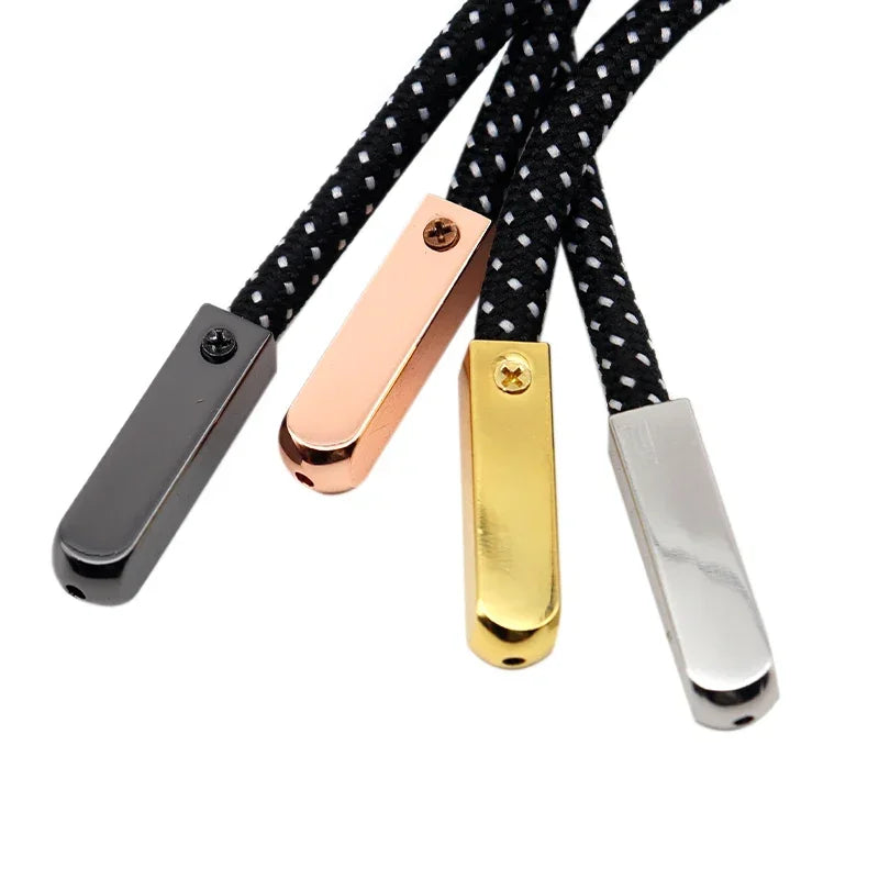 Bricolage métal Aglets 4 pièces/ensemble Sneaker Shoestring casquettes conseils pour lacets remplacement miroir or argent luxe bande extrémités bornes