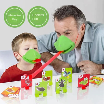Masque de lézard grenouille, cartes à lécher la langue, jeux de société pour enfants, jouets de fête en famille, anti-stress, jeu de Puzzle de bureau amusant