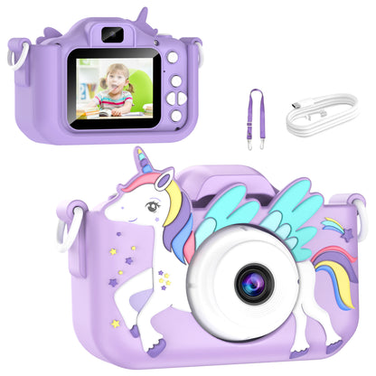 Belle licorne enfants Mini appareil photo numérique peut prendre des photos vidéo petite caméra photographie enfants cadeau d'anniversaire enfants jouets