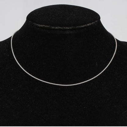 1.5mm largeur 35 cm-80 cm 925 Sterling Argent Popcorn Chaîne Colliers Femmes Bijoux Filles Collier kolye 14 "-32" Italie collares mujer