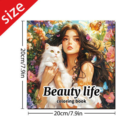 Livre d'images pour adultes: 30 Pages, livre de coloriage de beauté et de vie pour enfants, peinture Graffiti à la main, dessin artistique, cadeau Parent-enfant