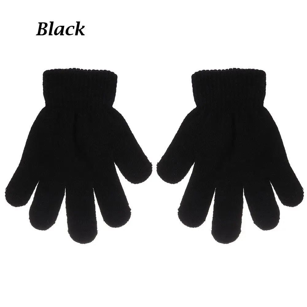 Gants extensibles simples et solides pour enfant, mitaines chaudes pour garçon et fille de 5 à 10 ans, collection automne et hiver