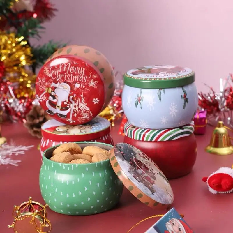 Boîte à bonbons de noël, bonbons au chocolat, pots de bougies d'aromathérapie, ornements DIY, cadeaux de noël pour enfants, décoration du nouvel an 2023