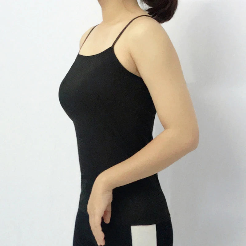 Précieux haut d'été sexy pour femme, t-shirt en fibre, fitness, sport, glaçure simple, document solide, caraco fin pour femme, polyvalent, undie, grande taille