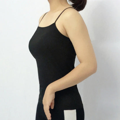 Précieux haut d'été sexy pour femme, t-shirt en fibre, fitness, sport, glaçure simple, document solide, caraco fin pour femme, polyvalent, undie, grande taille
