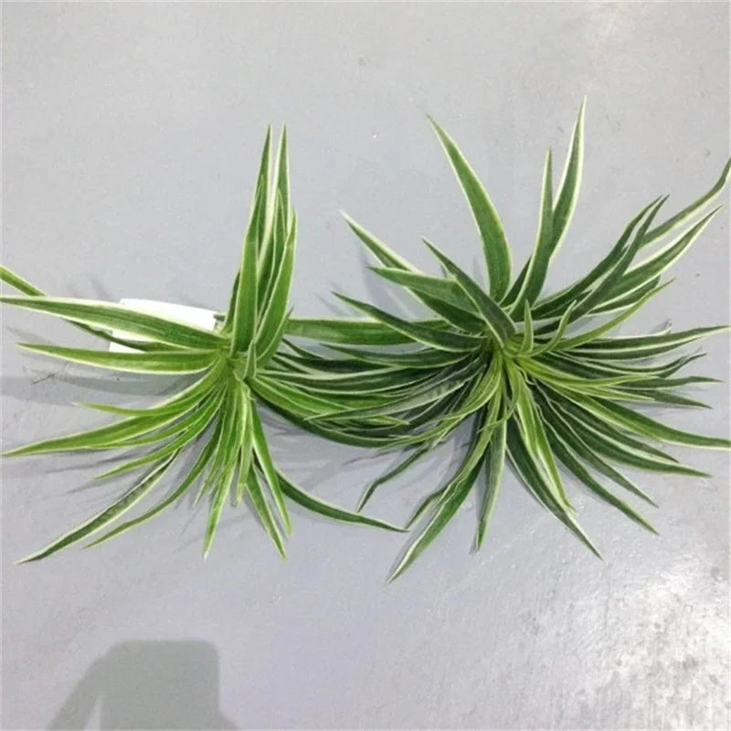 Plantes artificielles en plastique, branche de Chlorophytum, fausses plantes décoratives pour la maison, décoration de table intérieure en Pot, sans Pot