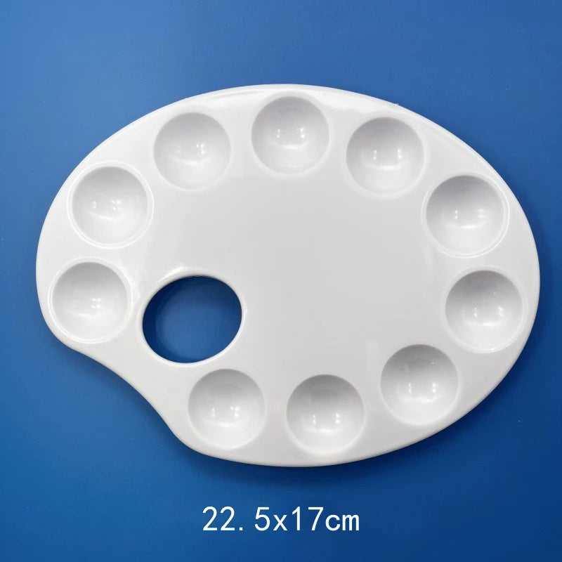 Palette de peinture plateau de peinture en plastique formes multiples tailles bureau école étudiant dessin fournitures d'art aquarelle peinture à l'huile ZYF