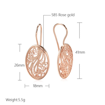 SYOUJYO  boucles d'oreilles 585 Rose doré quotidien fête mode exquis bijoux