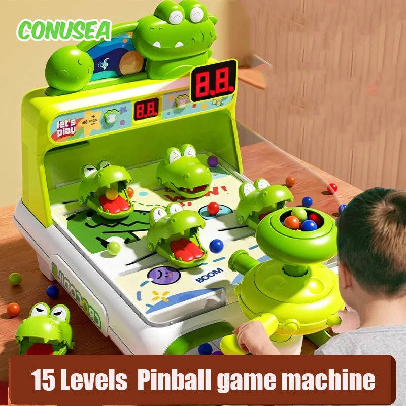 Jeux de Table Crocodile électriques, Machine de tir Pinball, Puzzle éducatif pour enfants, jouets pour garçons et filles, cadeaux pour la journée des enfants