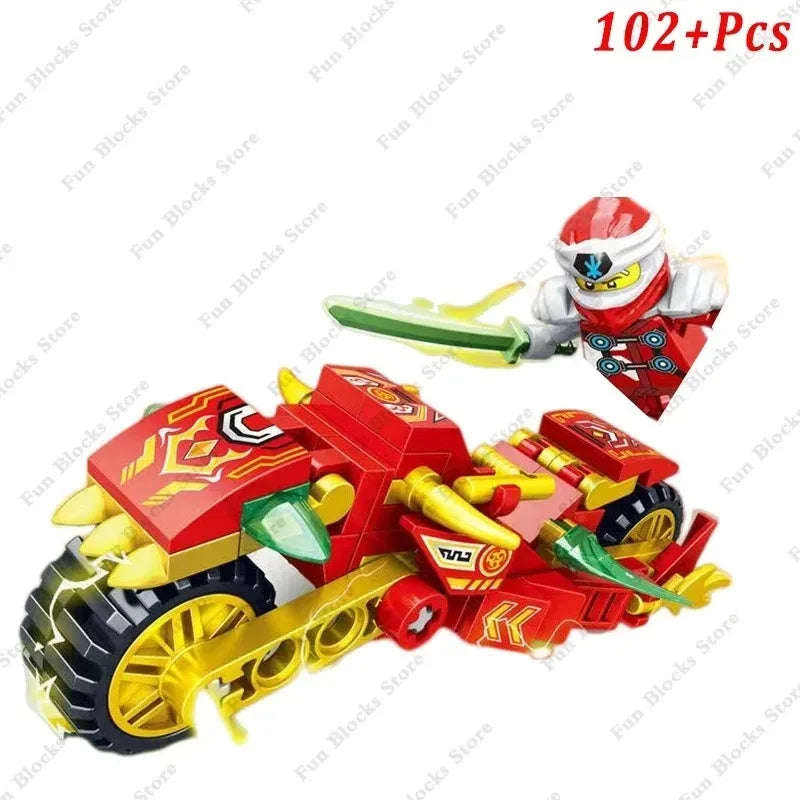 Nouveau Ninja Legacy Kai Jay Zane Lloyd moteur moto blocs de construction briques Mech Robot classique film modèle jouets pour enfants cadeaux