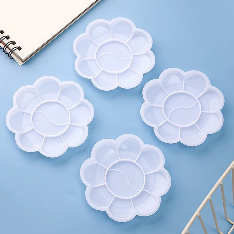 Palette de peinture plateau de peinture en plastique formes multiples tailles bureau école étudiant dessin fournitures d'art aquarelle peinture à l'huile ZYF