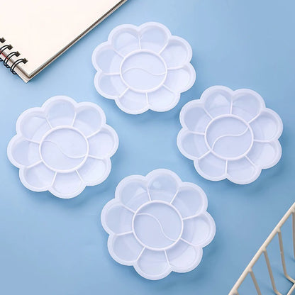 Palette de peinture plateau de peinture en plastique formes multiples tailles bureau école étudiant dessin fournitures d'art aquarelle peinture à l'huile ZYF