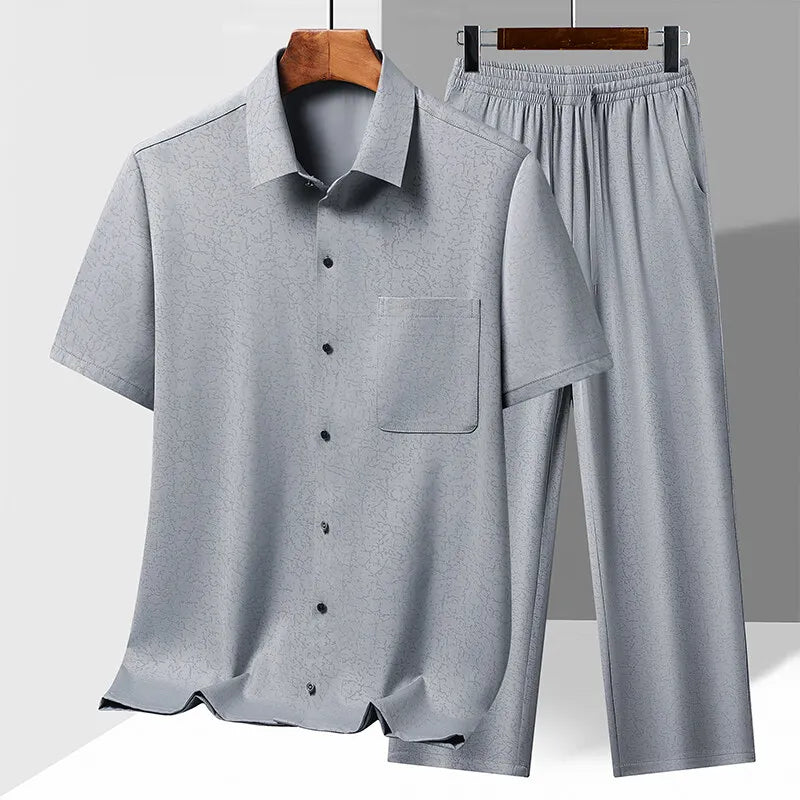 (Chemises + pantalons) printemps été coton lin chinois Tang costume hommes Style chinois Hanfu Tang costume ensemble