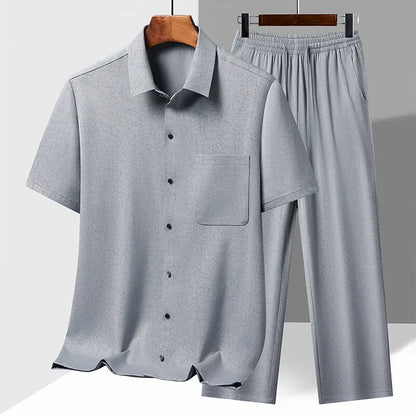 (Chemises + pantalons) printemps été coton lin chinois Tang costume hommes Style chinois Hanfu Tang costume ensemble