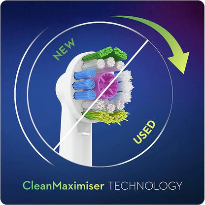 Têtes de brosse à dents de rechange Oral B EB18, 3D White Tooth, livres avancés et blanchiment, têtes de brosse à dents électriques, buses pour tous les jours