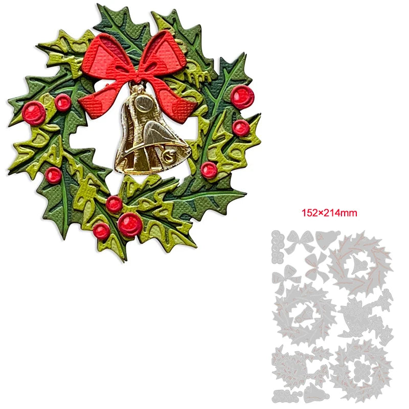 Matrices de découpe en métal, traîneau de renne de noël, JOY of NOEL, pour bricolage, artisanat de Scrapbooking, fabricant de cartes, modèle de gaufrage d'album Photo