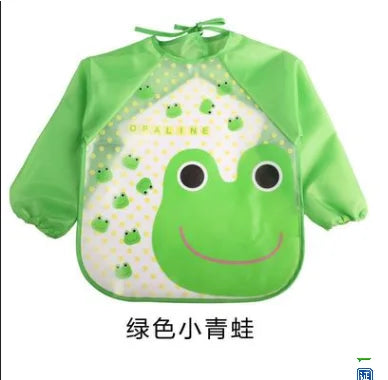 Bavoirs imperméables à manches longues pour bébé, mignon, tablier d'alimentation pour enfants, bavoir, peinture de rots, dessin, vêtements doux pour tout-petits, Bandana