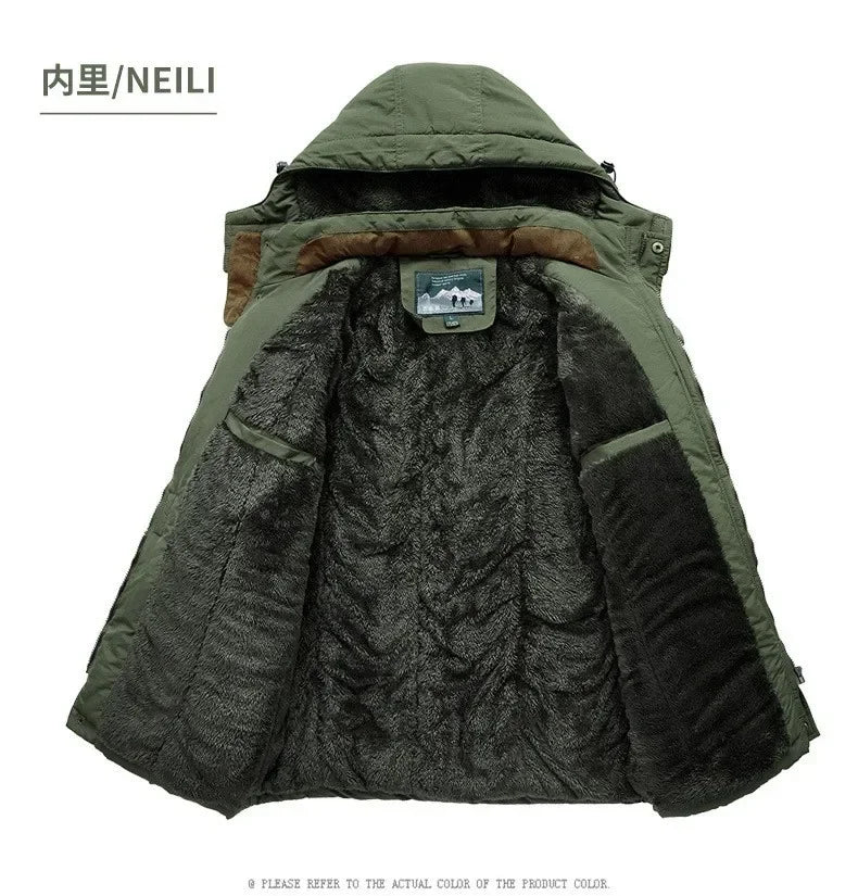 Polaire chaud outillage vestes bonne qualité mâle extérieur manteaux d'hiver taille nouveau hiver hommes Parkas à capuche décontracté coupe-vent Parka