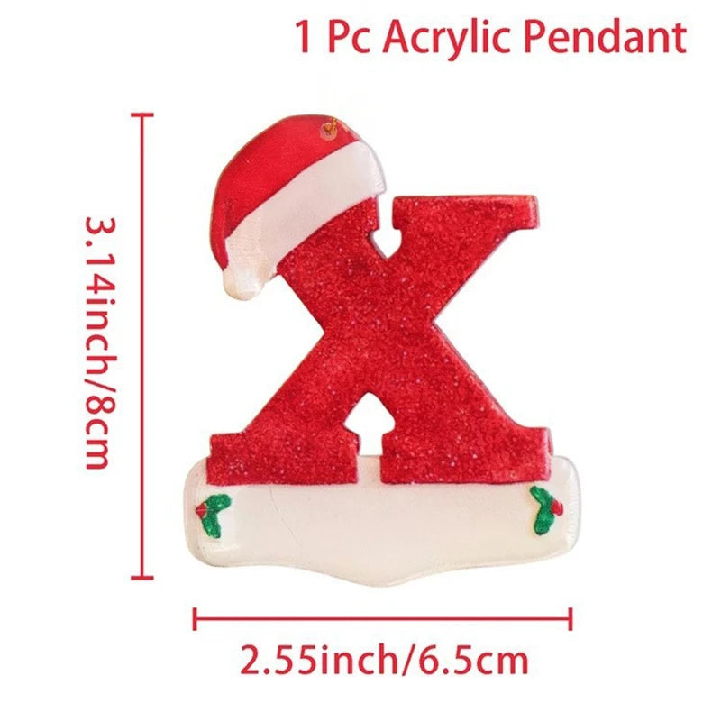 ZQNYCY - Pendentif lettre acrylique sapin de noël