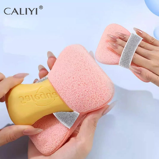 1 pièces éponge savon sac bain nettoyage moussant filet pochette corps exfoliant épurateur éponges salle de bain Nylon savon poche