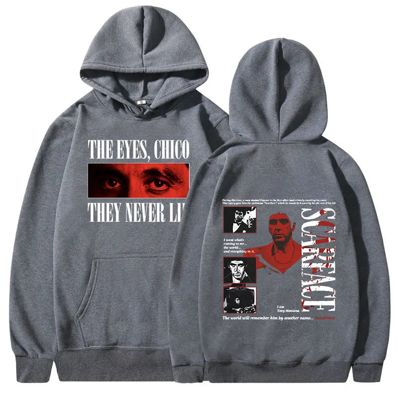 Sweats à capuche classiques Gangsters Movie planchers face pour hommes et femmes, pulls à capuche vintage, pulls gothiques respirants, Tony Montana Al Pac37, PVD