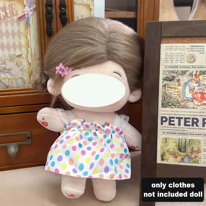 Ensemble de vêtements de poupée en coton, joli et mignon, pour poupée idole de 20cm, accessoires de déguisement, vêtements de bricolage, cadeaux pour Fans d'enfants