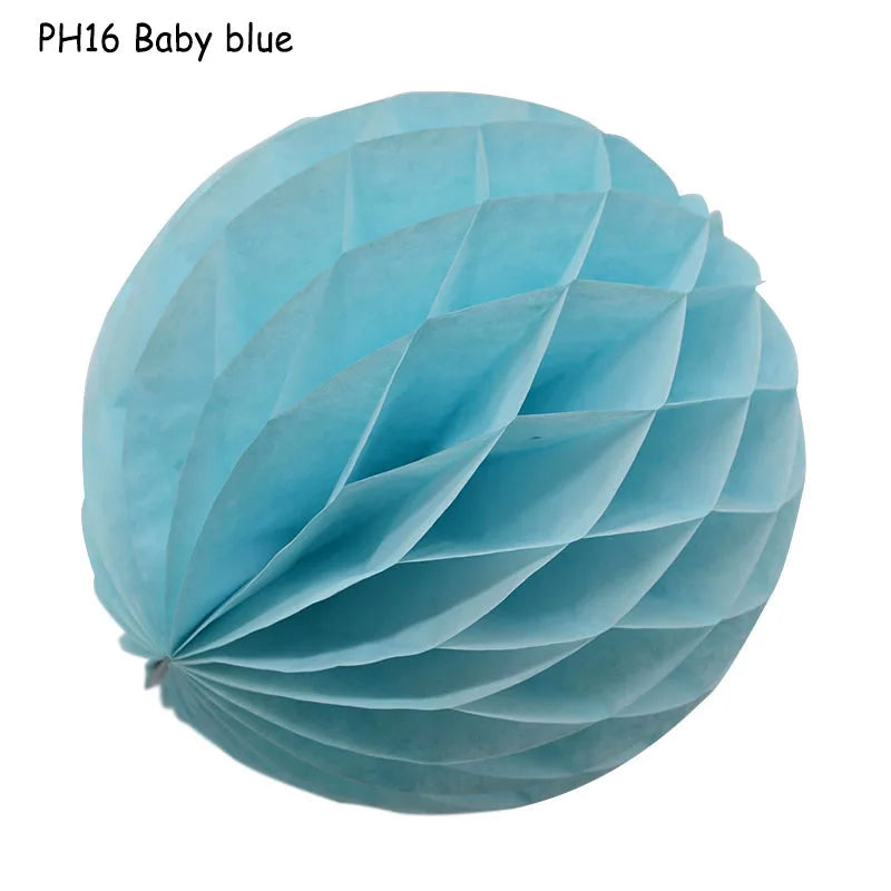 Boule décorative en papier nid d'abeille, 5 pièces/lot, 10/15cm, fleur Pastel, décoration de fête d'anniversaire pour mariage, enfant, fournitures de réception-cadeau pour bébé 8Z