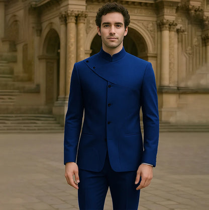 Costumes pour hommes charmants, personnalisés, haute couture, simple boutonnage, deux pièces (veste + pantalon), ensemble droit Simple et intelligent pour hommes