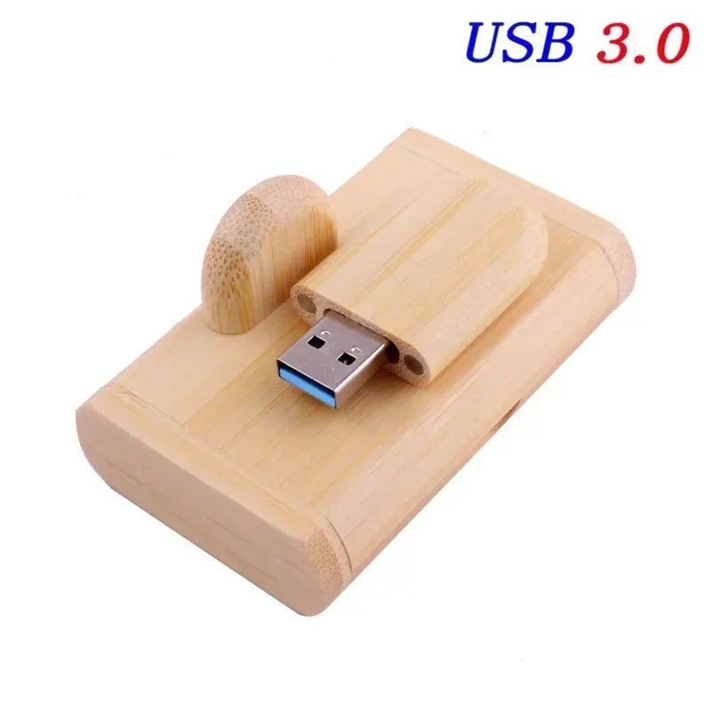 JASTER USB 3.0  haute vitesse boîte en bois Logo personnel clé USB  8GB 16GB 32GB 64GB