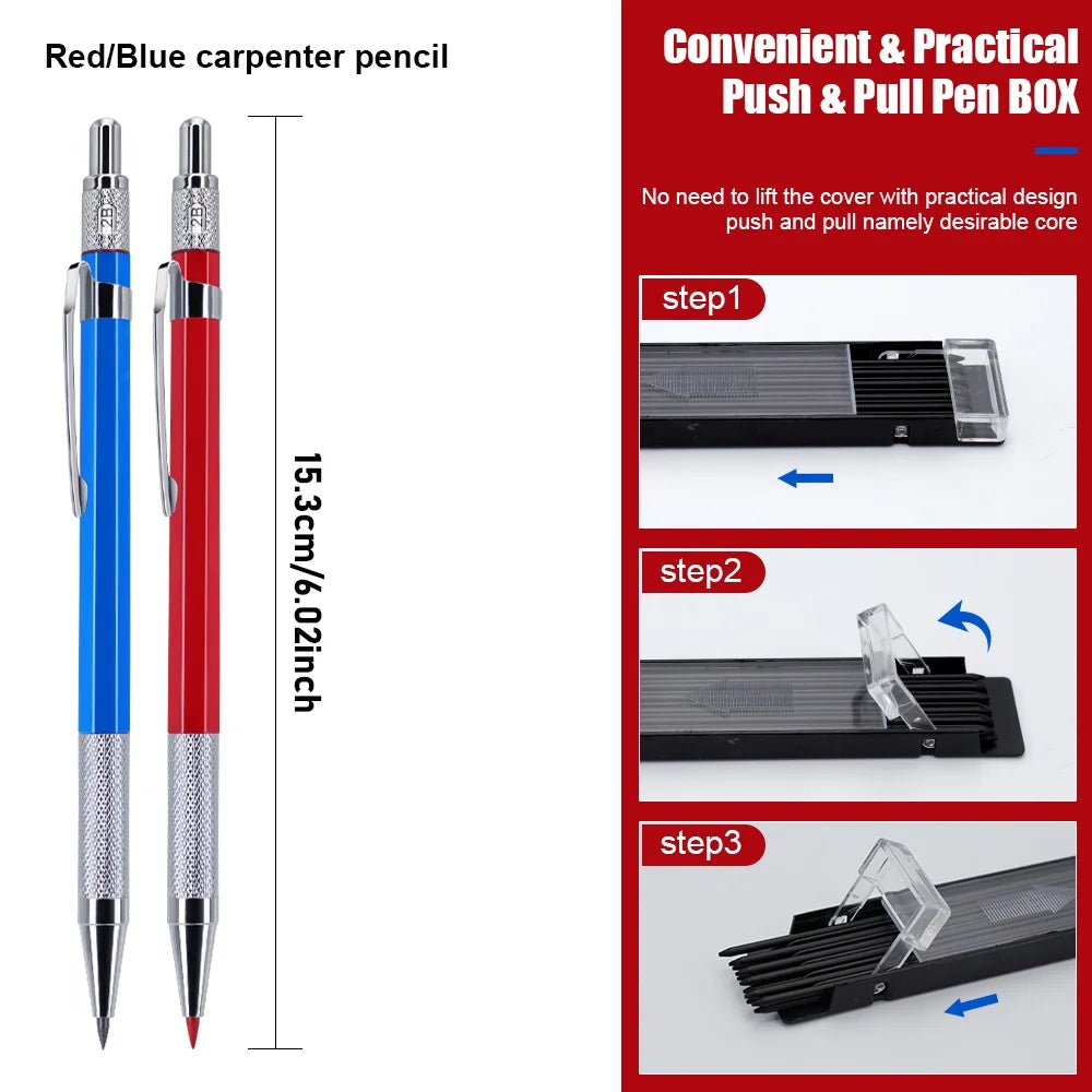 Nouveau crayon mécanique en métal multicolore,