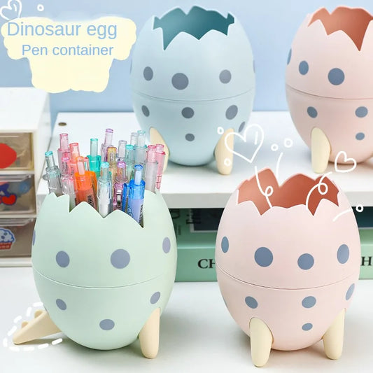 Porte-stylo détachable en forme d'œuf de dinosaure, mignon, organisateur, Pot à crayons, conteneur de papeterie, ornement de bureau, boîte de rangement, cadeau pour enfants