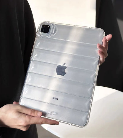 Puffer Bumper Case pour iPad Pro, Doudoune, Juste transparente, Étui souple, iPad Pro 11, 12.9, M2, 2022, 10.9, 10e, Air 4, 5, 12.9, 2018, 2020, 2021