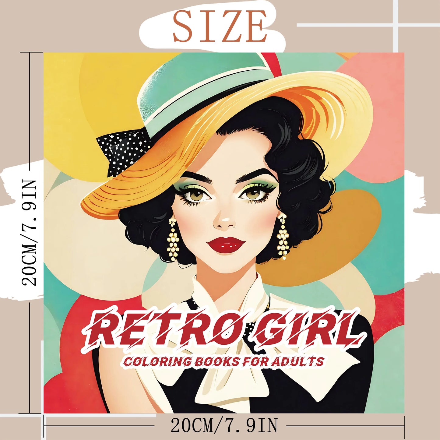 Livre de coloriage rétro pour filles, pour adultes et adolescents, 24 pages, anti-Stress, tue le temps, peinture Graffiti, dessin, cadeaux d'halloween