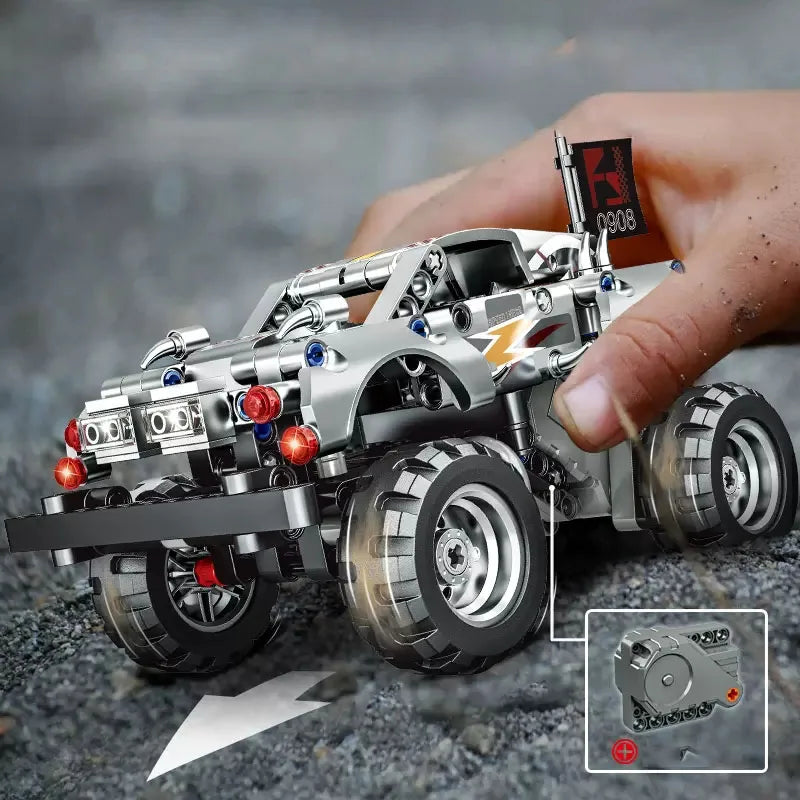 City rib-décennie s de construction Monster Jam, briques techniques, voiture Max-D, camion requin angiToothed, jouets compatibles avec 42134