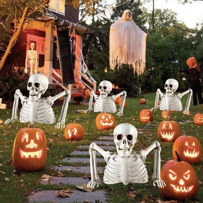 Décorations d'halloween, crâne scintillant, squelette, tête humaine, maison hantée, cour extérieure, accessoires d'horreur, fournitures de maison effrayantes pour vacances