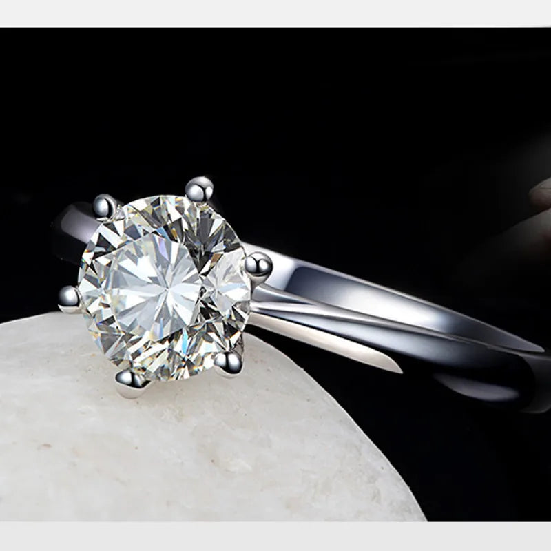Bagues de mariage rondes en argent regardé 925 pour femmes et filles, cadeau de bijoux à la mode, prix de revient, très bon marché