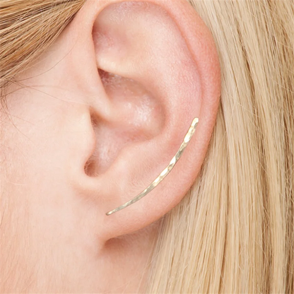 925 argent Grillz Piercing boucles d'oreilles bijoux oreille manchette charme à la main martelé or rempli Brincos boucles d'oreilles pour les femmes Oorbellen
