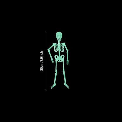 Halloween lumineux suspendu squelette décoration fête cour jardin décoration lueur faux crâne effrayant maison effrayant pendentif accessoires