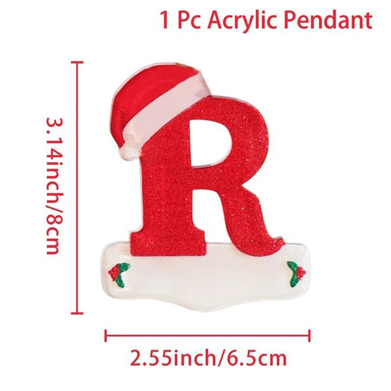 ZQNYCY - Pendentif lettre acrylique sapin de noël