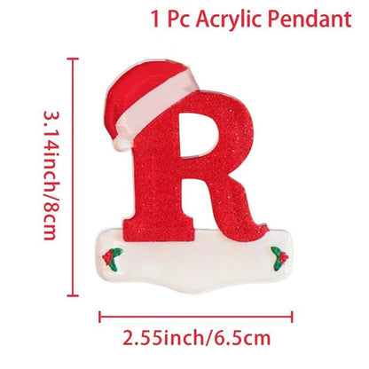 ZQNYCY - Pendentif lettre acrylique sapin de noël