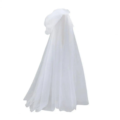 Cape de Costume de Cosplay fantôme d'halloween pour adulte, Cape de sorcière à lacets à capuche, Cape transparente pleine longueur avec capuche surdimensionnée