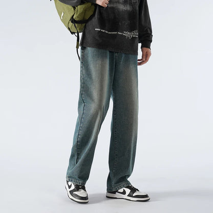 Jean surdimensionné pour hommes, pantalon Extra Long, longueur au sol, épais, 115cm, 110cm, jambes droites, 190cm, automne