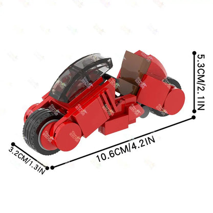 Blocs de construction de moto MOC, 76 pièces, modèles de moto Cyberpunk créatifs AKIRA Kaneda, jouets d'assemblage à monter soi-même pour enfants MOC1256